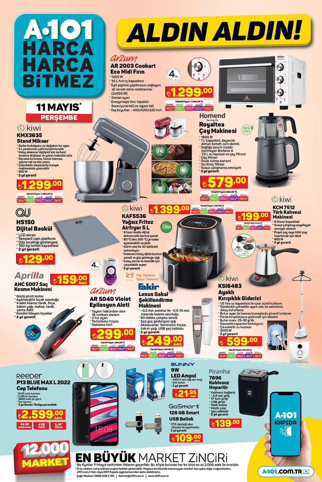 A101’de granit tava 250 TL’ye, çaydanlık 350 TL’ye, 89 parça çatal kaşık bıçak takımı 3 bin TL’ye düştü!