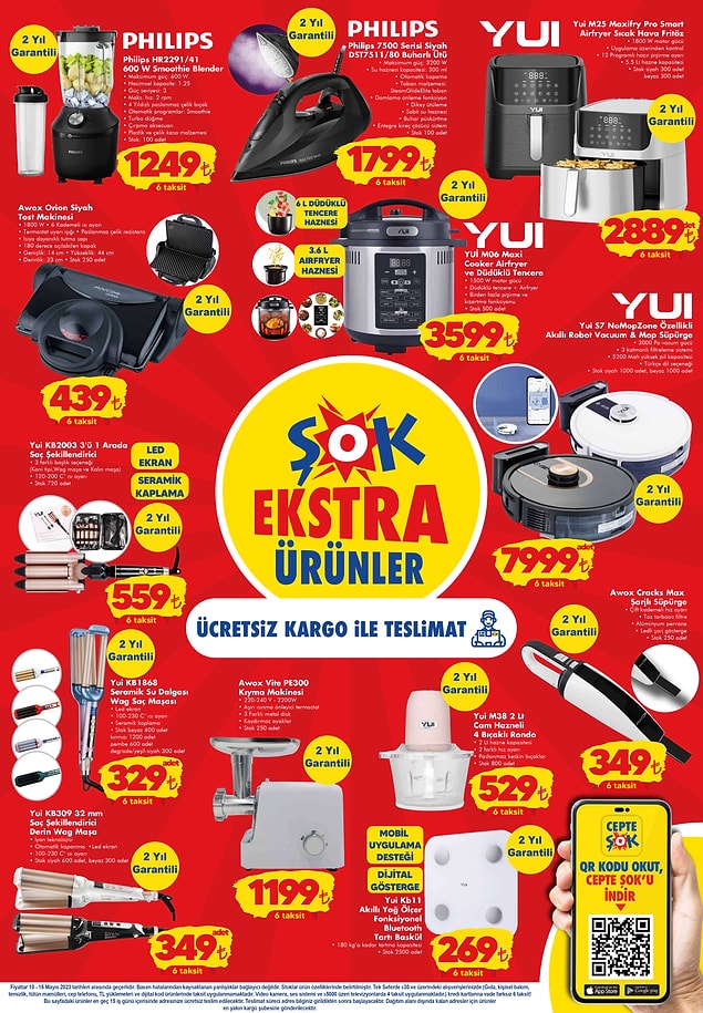 ŞOK’ta ev kadınlarına özel indirimler başladı! Blender 1250 TL’ye, buharlı ütü 1800 TL’ye, fritöz 2900 TL’ye düştü!