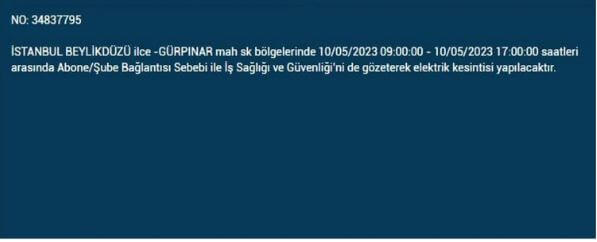 Bugün elektrik kesintisi olacak mı? 10 Mayıs 2023 Çarşamba elektrik kesintisi yaşanacak ilçeler! 