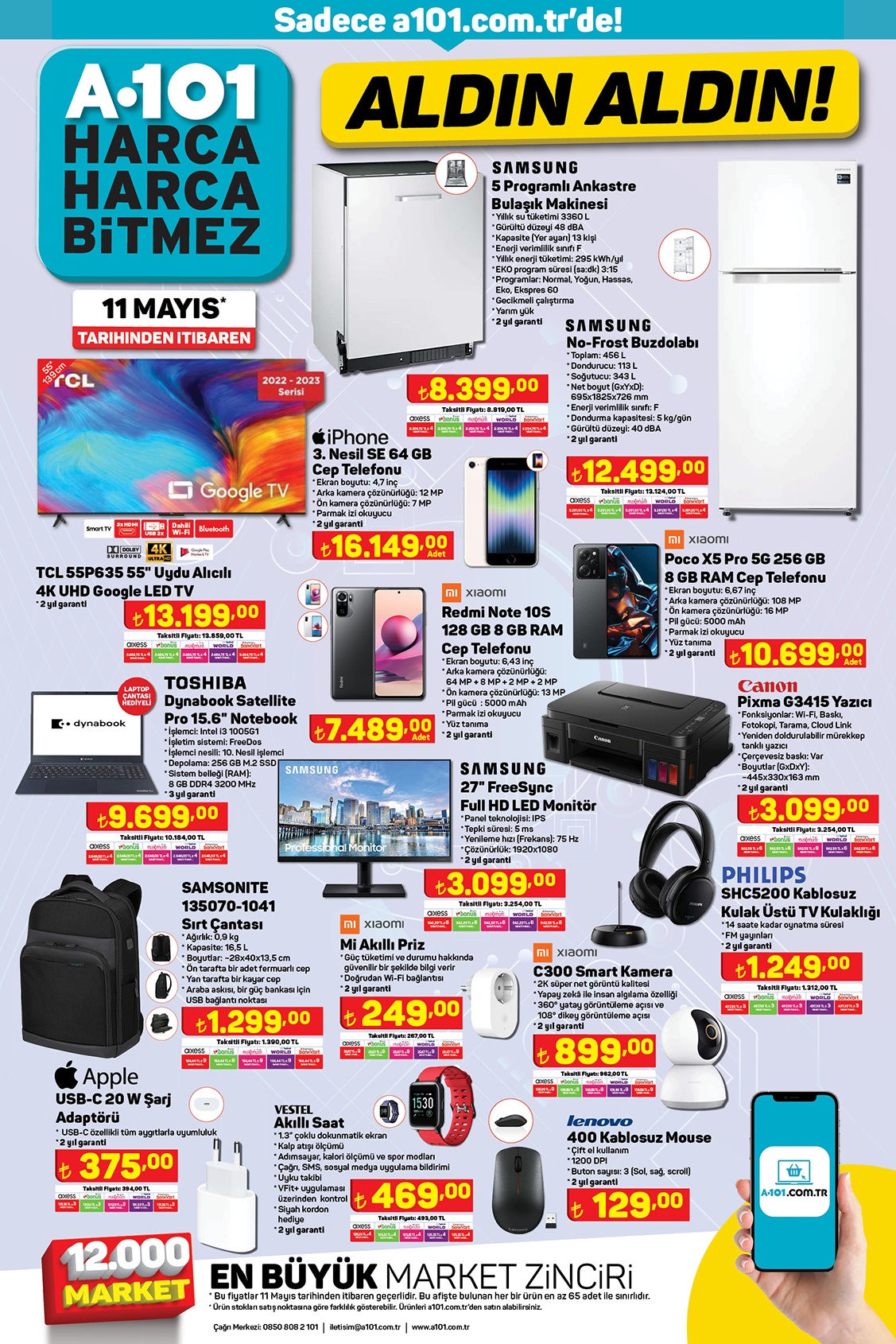 A101’de robot süpürge 6.500 TL’ye, rondo 250 TL’ye, dik süpürge 3800 TL’ye düştü!