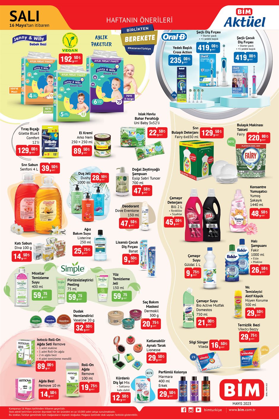 BİM den Birlikten Berekete kampanyası! Tuvalet kağıdı 34 TL ye düştü! BİM 16 Mayıs aktüel ürünler kataloğu