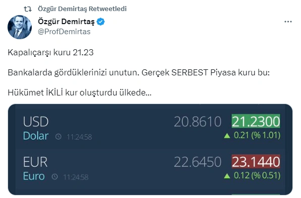 Özgür Demirtaş ın dolar kuru ile ilgili açıklaması herkesi şaşırttı!