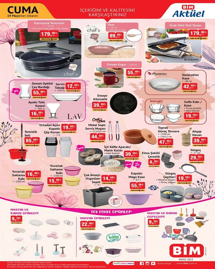 BİM den çılgın kampanya! Birçok üründe fiyatlar düşüyor! İşte 19 Mayıs Cuma BİM indirimli aktüel ürünler kataloğu