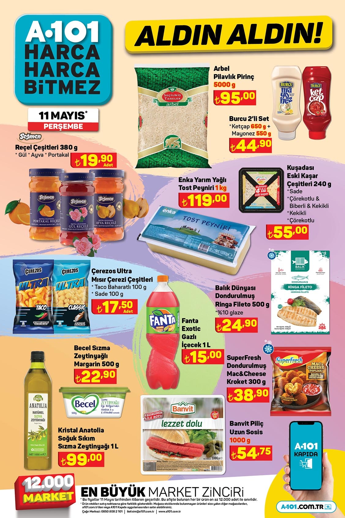 A101’de sızma zeytinyağı 100 TL’ye, yumuşatıcı 34,50 TL’ye, bebek bezi 230 TL’ye düştü!