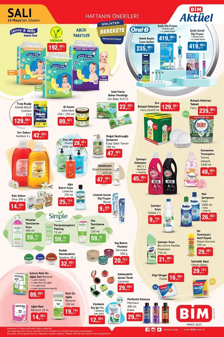 Bim de tuvalet kağıdı 32 TL ye, kağıt havlu 37.50 TL ye düştü! 16 Mayıs kataloğu gündem oldu