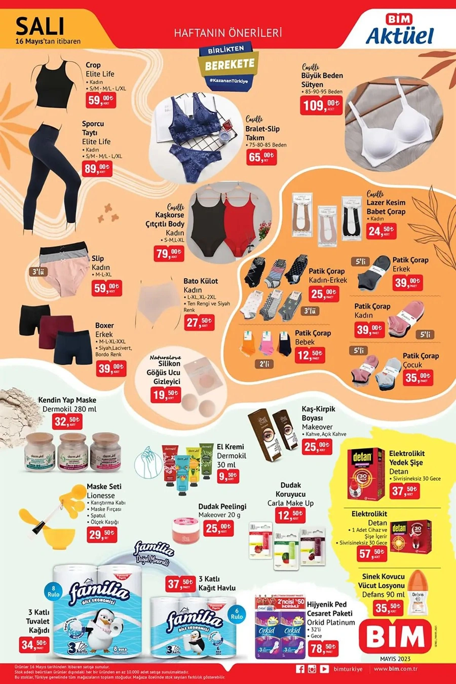 Bim de tuvalet kağıdı 32 TL ye, kağıt havlu 37.50 TL ye düştü! 16 Mayıs kataloğu gündem oldu