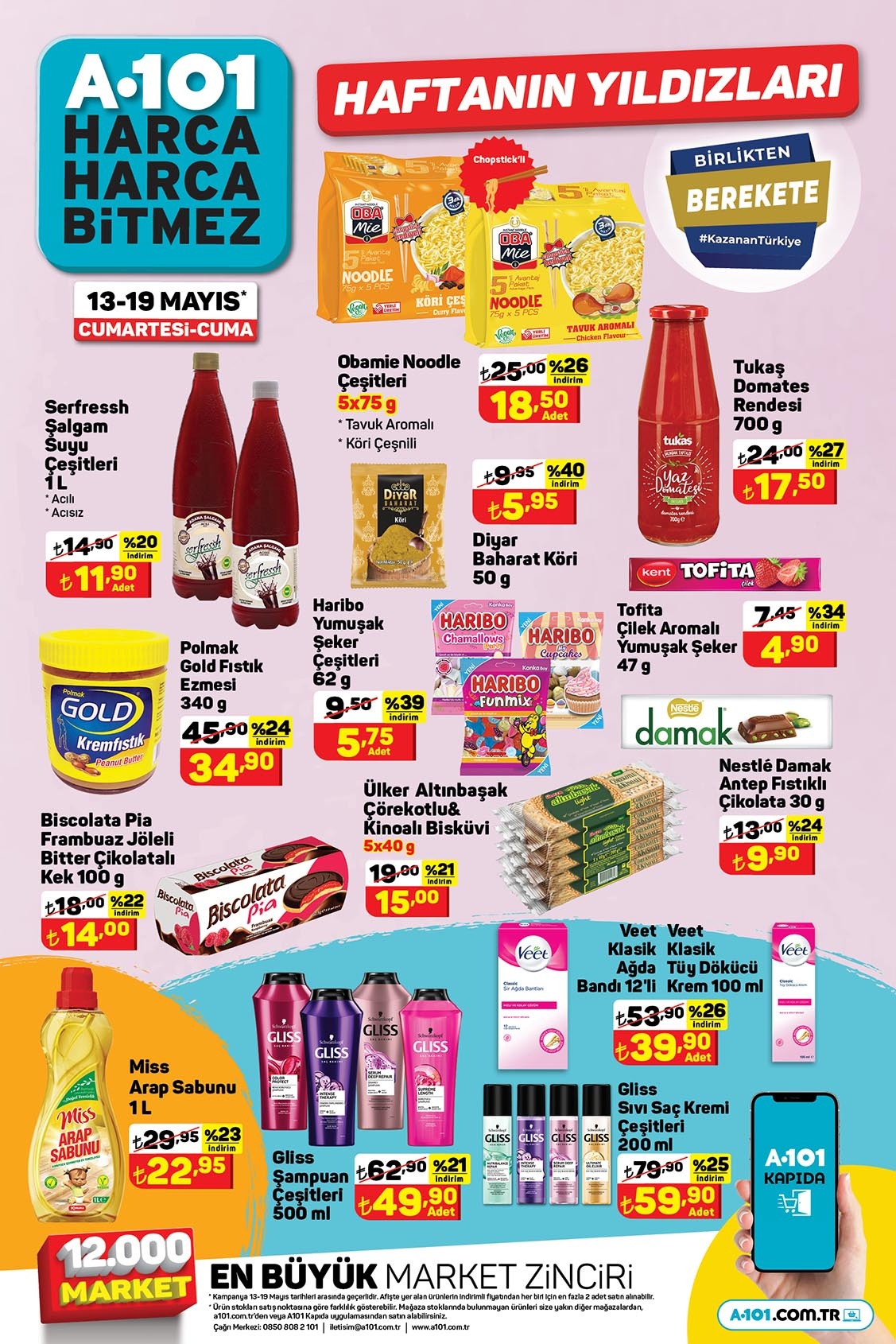 A101 de 3 litre Vernel yumuşatıcı 48 TL, Pril 4 kg 77 TL ye 3 kg yoğurt 62 TL ye çakıldı!