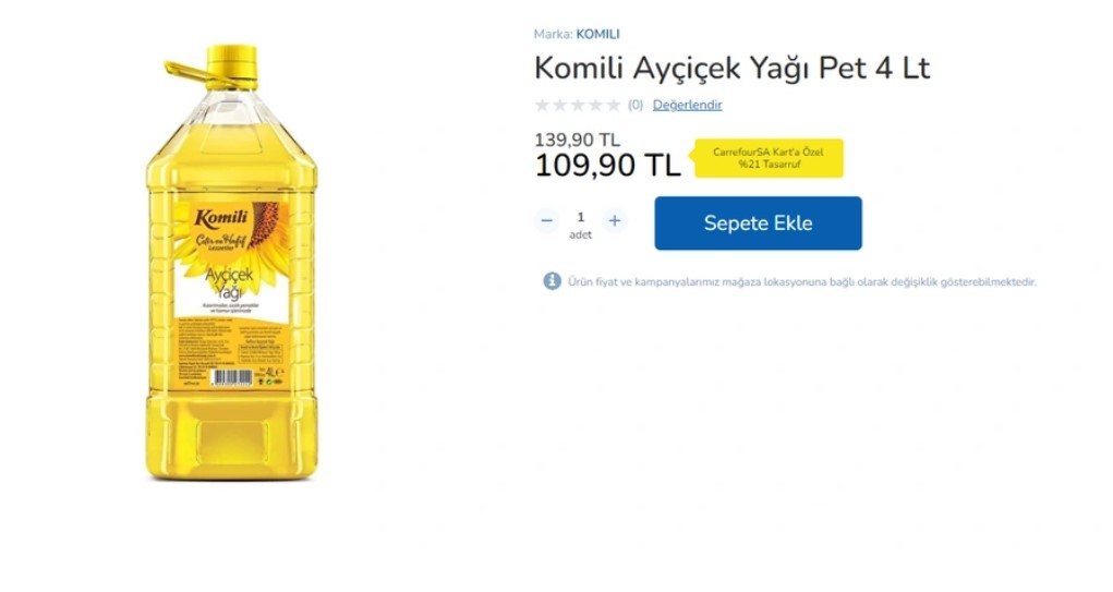Bu kampanya kuyruk oluşturdu! Ayçiçek yağı Carrefour da 109 TL ye düştü!