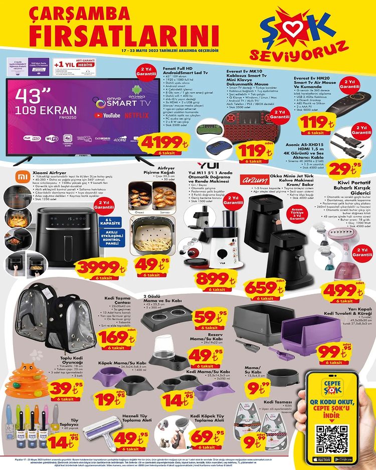Şok Market e büyük indirim geliyor; Tuvalet kağıdı, deterjan, peynir, zeytin, airfryer, televizyon ne ararsan var!