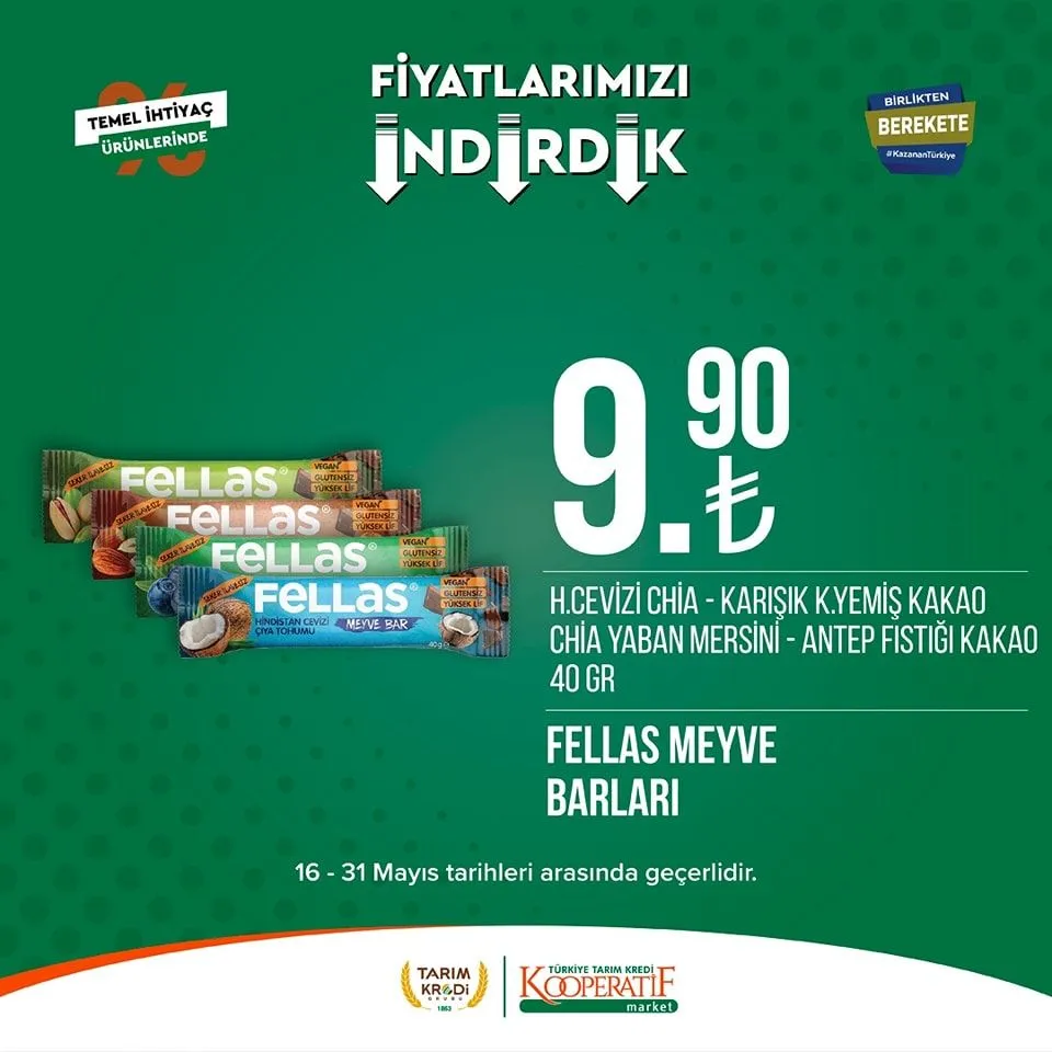 Tarım Kredi Market yeni indirimli ürünlerini duyurdu; Ayçiçek yağı 135 TL ye, Dana Sucuk 289,90 TL ye düştü