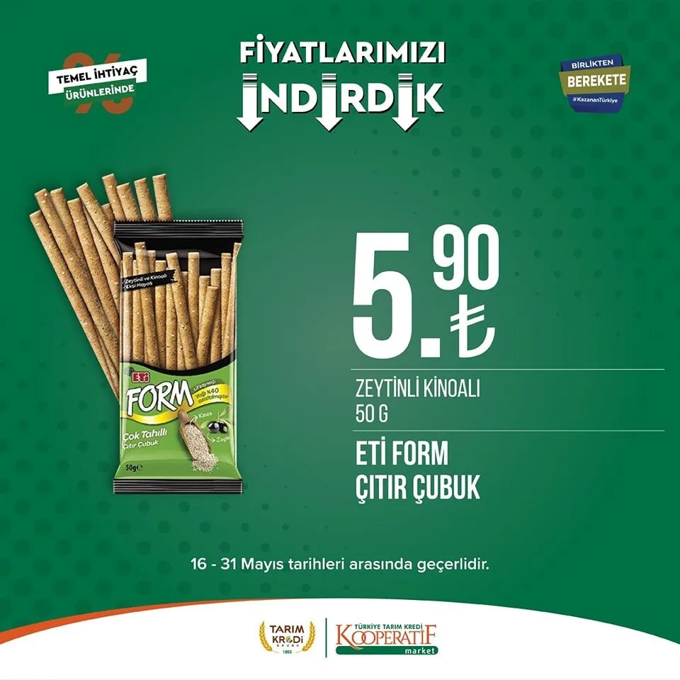 Tarım Kredi Market yeni indirimli ürünlerini duyurdu; Ayçiçek yağı 135 TL ye, Dana Sucuk 289,90 TL ye düştü