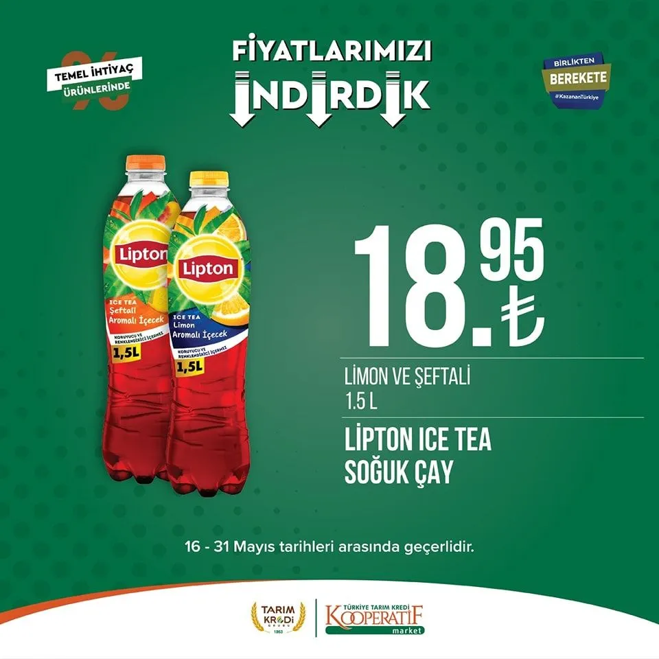 Tarım Kredi Market yeni indirimli ürünlerini duyurdu; Ayçiçek yağı 135 TL ye, Dana Sucuk 289,90 TL ye düştü