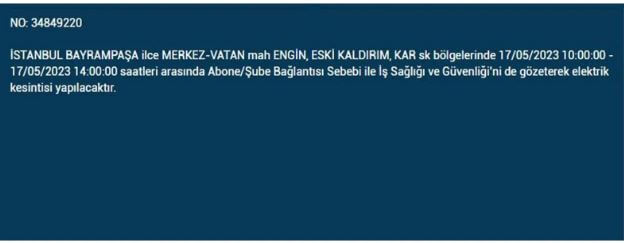 Elektrikler yarın kesilecek! Elektrikler nerede kesilecek! 17 Mayıs 2023 Çarşamba elektrik kesintisi yaşanacak!