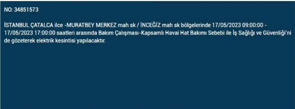 Elektrikler yarın kesilecek! Elektrikler nerede kesilecek! 17 Mayıs 2023 Çarşamba elektrik kesintisi yaşanacak!