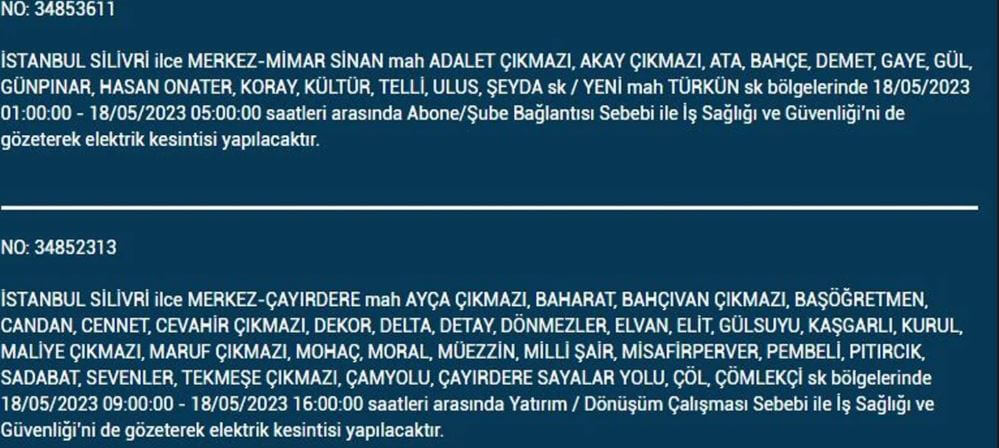 Elektrik kesintisi olacak mı? Yarın elektrikler nerede kesilecek? 18 Mayıs 2023 Perşembe elektrik kesintisi yaşanacak!