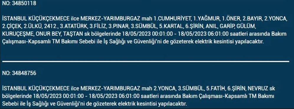 Elektrik kesintisi olacak mı? Yarın elektrikler nerede kesilecek? 18 Mayıs 2023 Perşembe elektrik kesintisi yaşanacak!