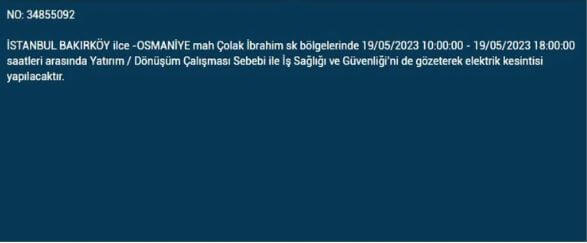 Elektrikler gidecek! Yarın İstanbul da elektrikler kesilecek mi? 19 Mayıs 2023 Cuma elektrik kesilecek ilçeler!