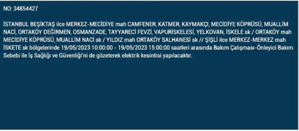Elektrikler gidecek! Yarın İstanbul da elektrikler kesilecek mi? 19 Mayıs 2023 Cuma elektrik kesilecek ilçeler!