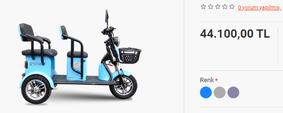 Yuki üç tekerlekli elektrikli Greta Mini ne kadar?