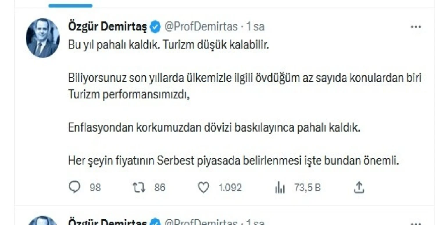 Profesör Özgür Demirtaş ın dolar açıklamaları şok etkisi yarattı! Döviz baskısı turizmcileri yaktı!