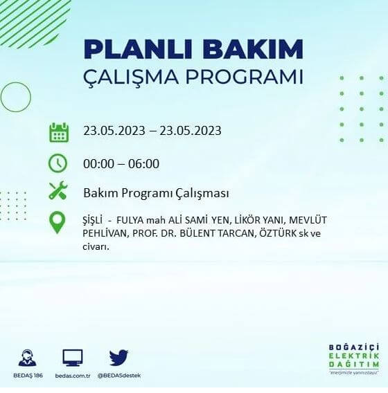 Yarın elektrik kesintisi yaşanacak mı? İşte 22 Mayıs 2023 elektrik kesintisi yaşanacak ilçeler! 