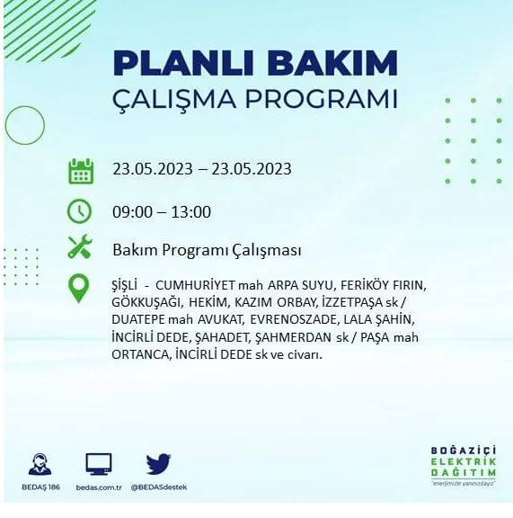 Yarın elektrik kesintisi yaşanacak mı? İşte 22 Mayıs 2023 elektrik kesintisi yaşanacak ilçeler! 
