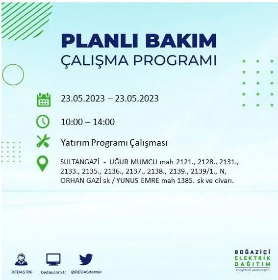 Yarın elektrik kesintisi yaşanacak mı? İşte 22 Mayıs 2023 elektrik kesintisi yaşanacak ilçeler! 