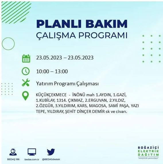 Yarın elektrik kesintisi yaşanacak mı? İşte 22 Mayıs 2023 elektrik kesintisi yaşanacak ilçeler! 