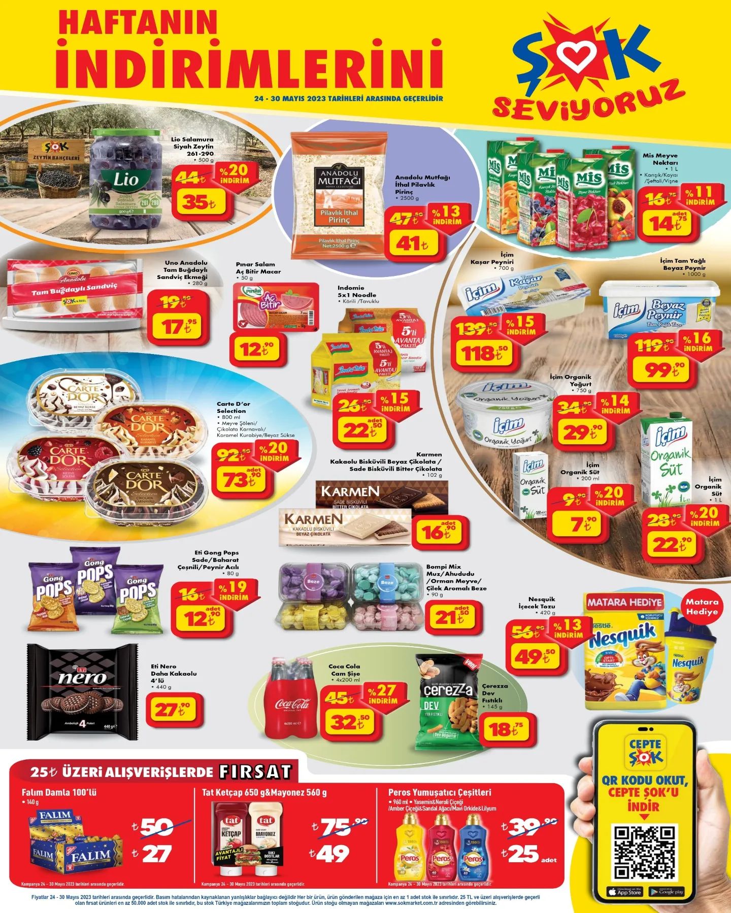 Şok marketten 7 sayfalık indirimli aktüel ürünler kataloğu; 24 Mayıs Çarşamba günü raflarda olacak