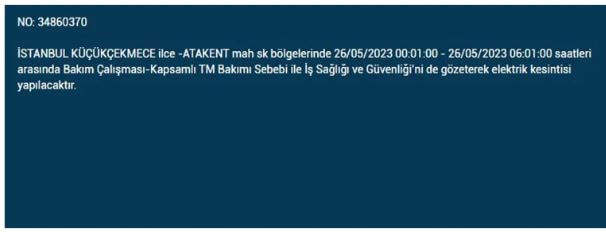 Bugün elektrikler kesilecek mi? 26 Mayıs 2023 elektrik kesintisi yaşanacak ilçeler hangileridir?