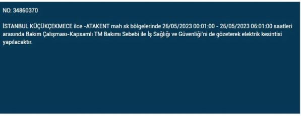 Bugün elektrikler kesilecek mi? 26 Mayıs 2023 elektrik kesintisi yaşanacak ilçeler hangileridir?