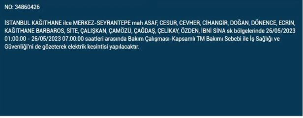 Bugün elektrikler kesilecek mi? 26 Mayıs 2023 elektrik kesintisi yaşanacak ilçeler hangileridir?