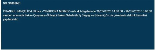 Bugün elektrikler kesilecek mi? 26 Mayıs 2023 elektrik kesintisi yaşanacak ilçeler hangileridir?