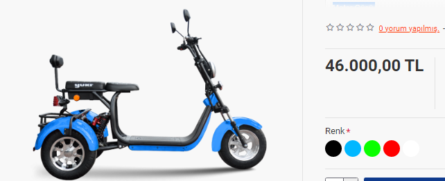 Yuki elektrikli Shansu fiyatı kaç TL? Yuki 3 tekerlekli Shansu ne kadar? 