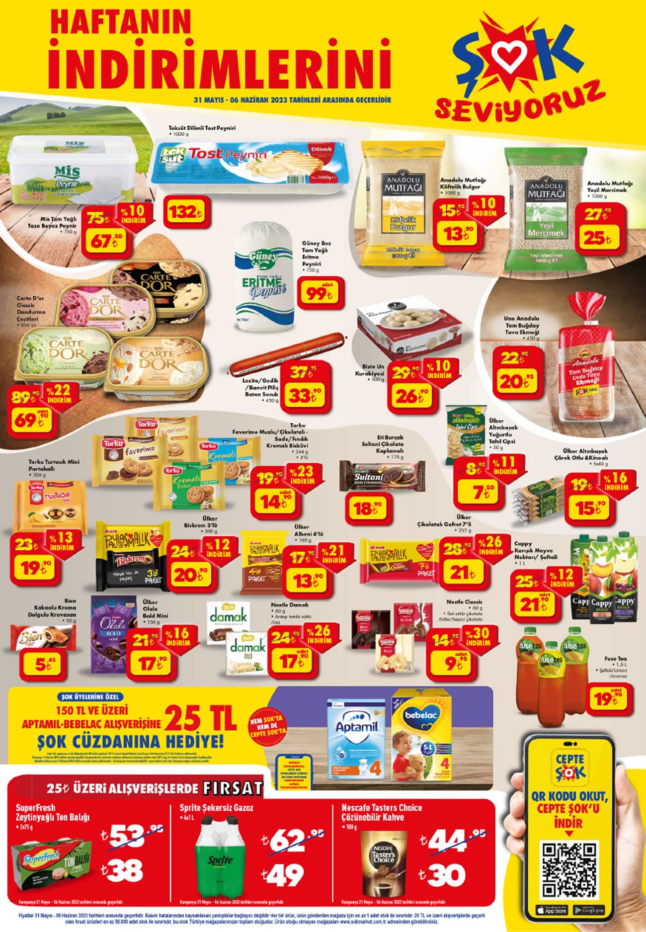 ŞOK kataloğunda Ace klasik 2 litre 26 TL ye, 60 lı Fairy tablet 169 TL ye, Elseve şampuan 47 TL ye düştü!