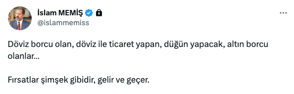 İslam Memiş ten seçim sonrası ilk yorum: Borsaya giriş yapan..."