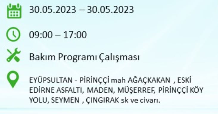 Bugün elektrik kesintisi olacak mı? 30 Mayıs Salı elektrik kesintisi yaşanacak ilçeler hangileridir?