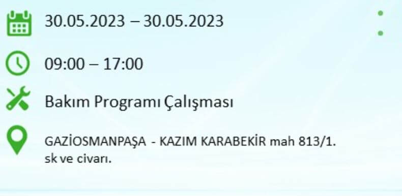 Bugün elektrik kesintisi olacak mı? 30 Mayıs Salı elektrik kesintisi yaşanacak ilçeler hangileridir? 
