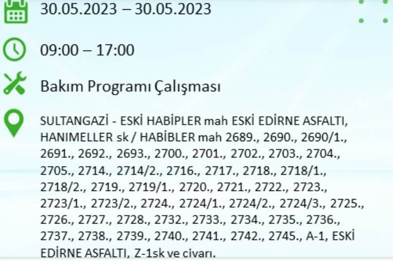 Bugün elektrik kesintisi olacak mı? 30 Mayıs Salı elektrik kesintisi yaşanacak ilçeler hangileridir?