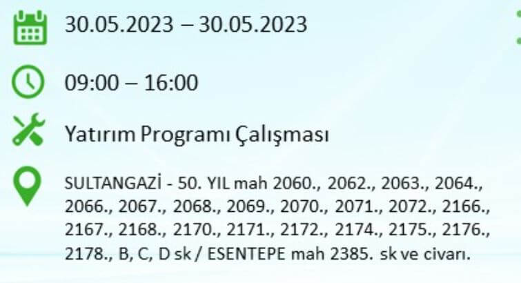 Bugün elektrik kesintisi olacak mı? 30 Mayıs Salı elektrik kesintisi yaşanacak ilçeler hangileridir?