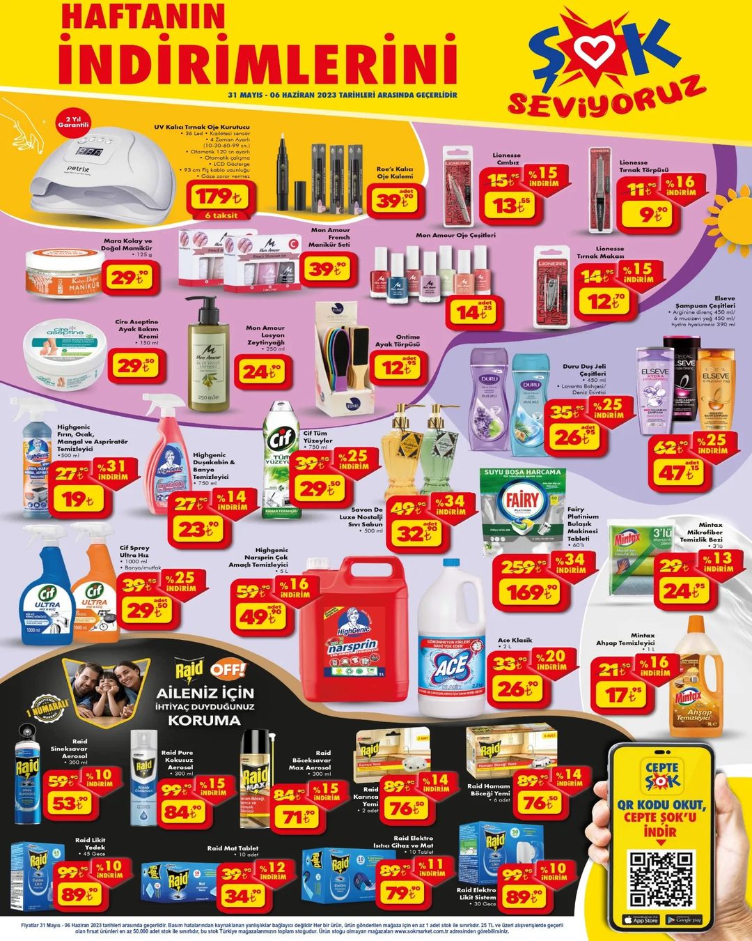 ŞOK ta tost peyniri 132 TL ye, köftelik bulgur 13,90 TL ye, yeşil mercimek 25 TL ye düştü!