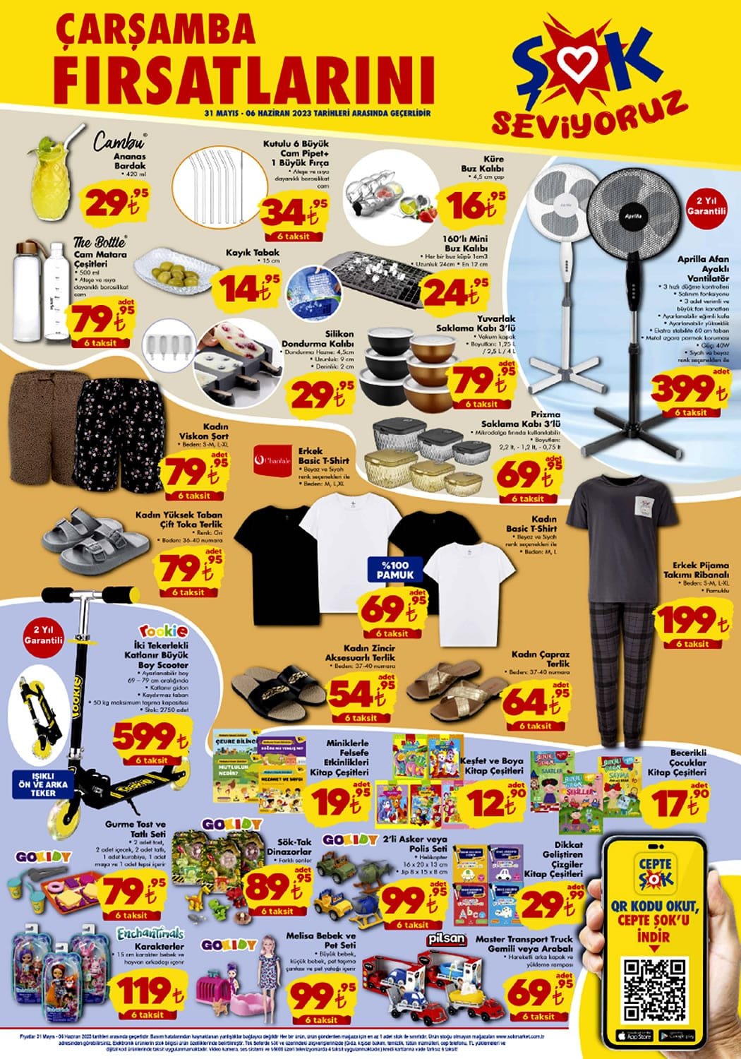 ŞOK’ta köftelik bulgur 14 TL’ye, yeşil mercimek 25 TL’ye, vantilatör 400 TL’ye düştü!