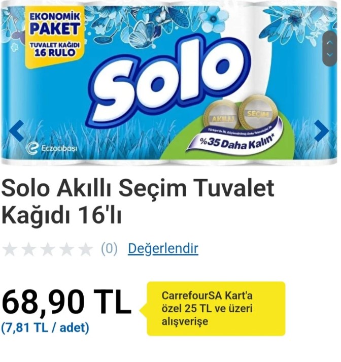 CarrefourSA nın bu kampanyası herkesi memnun edecek! 16 lı tuvalet kağıdı 68 TL ye düştü
