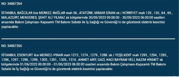 Elektrikler nerede kesilecek? İşte 1 Haziran Perşembe elektrik kesintisi yaşanacak ilçeler!