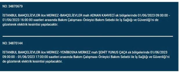 Elektrikler nerede kesilecek? İşte 1 Haziran Perşembe elektrik kesintisi yaşanacak ilçeler!