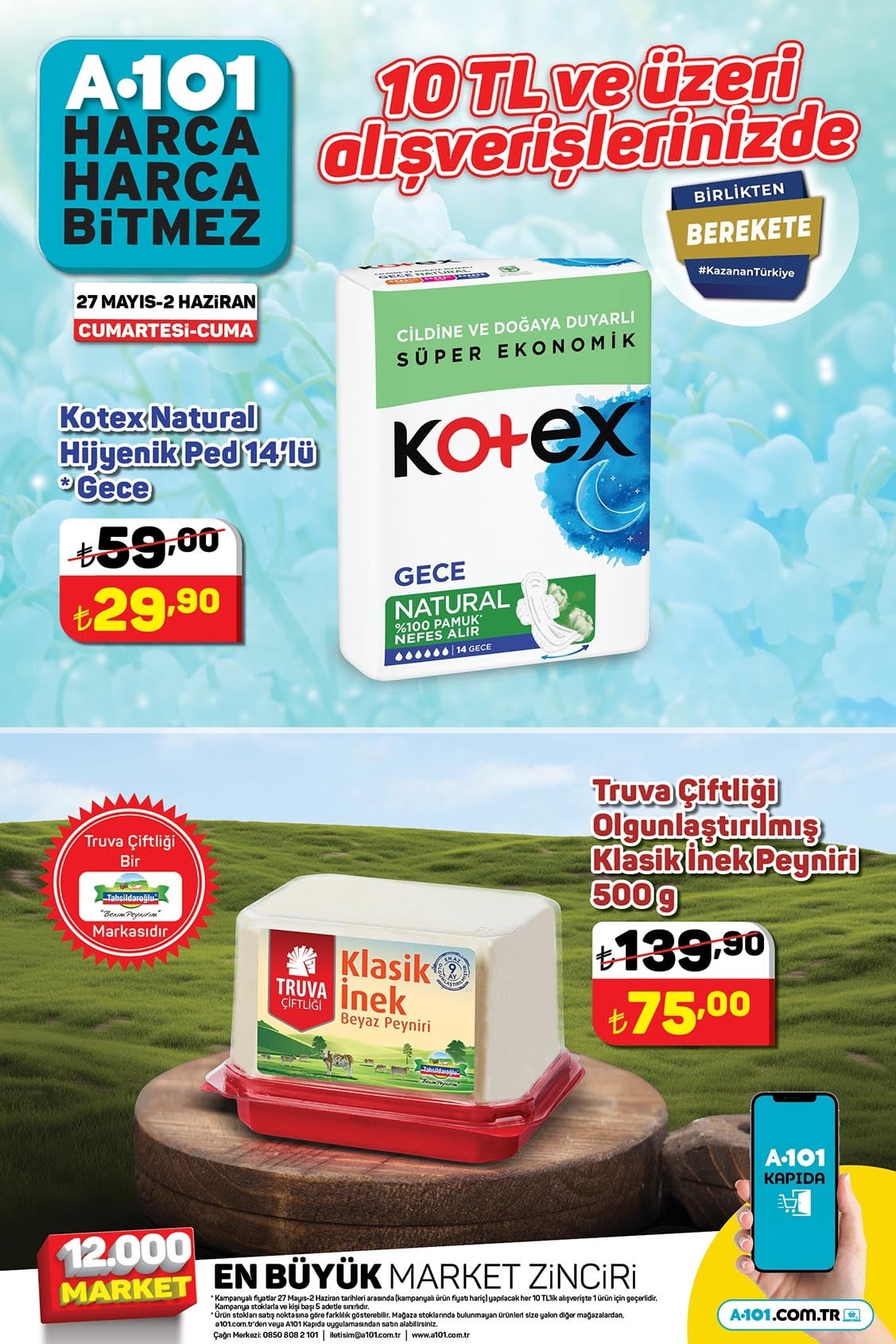 A101’de toz deterjan 110 TL’ye, leke çıkarıcı 45 TL’ye, bulaşık makinesi tableti 80 TL’ye düştü!