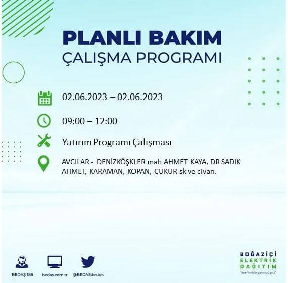 Elektrikler nerede kesilecek? İşte 2 Haziran Cuma elektrik kesintisi yaşanacak ilçeler!