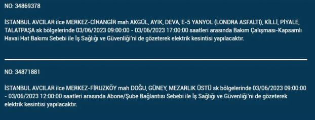 Elektrik kesintisi mi olacak? İşte 3 Haziran Cumartesi elektrik kesintisi yaşanacak ilçeler!