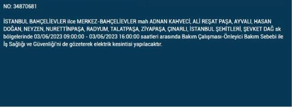 Elektrik kesintisi mi olacak? İşte 3 Haziran Cumartesi elektrik kesintisi yaşanacak ilçeler!