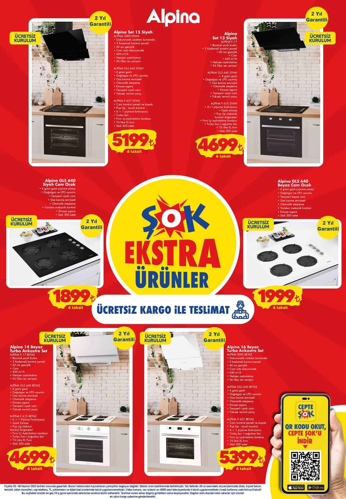 ŞOK’ta inverter klima 10.700 TL’ye, ankastre set 4.700 TL’ye, beyaz cam ocak 2 bin TL’ye düştü!